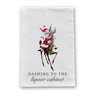Dashing To Liquor Cabinet Towel