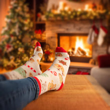 Load image into Gallery viewer, Gingerbread Holiday Socks
