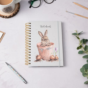 Small Flower Pot Rabbit Notebook