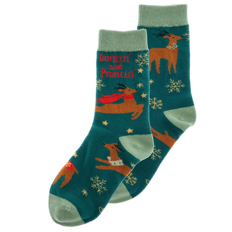 Reindeer Holiday Socks
