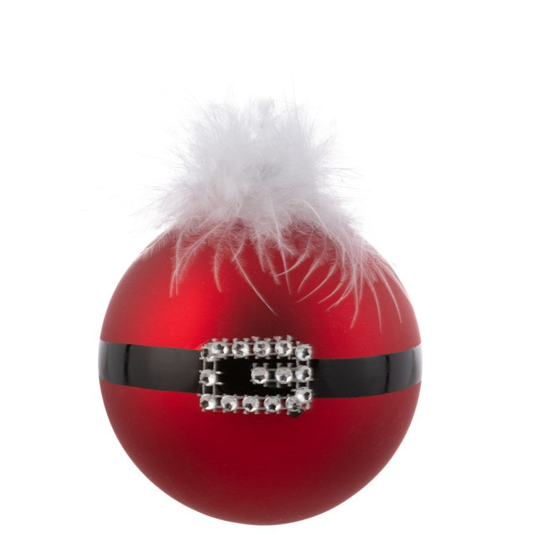 Feather Santa Belt Ornament