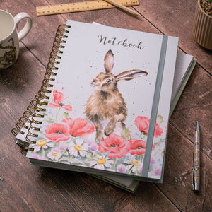 Field of Flowers Hare Large Notebook