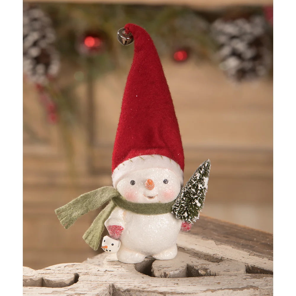 Bethany Lowe Raggedy Pants Stocking Cap Snowman Figurine - Thumbnail 2