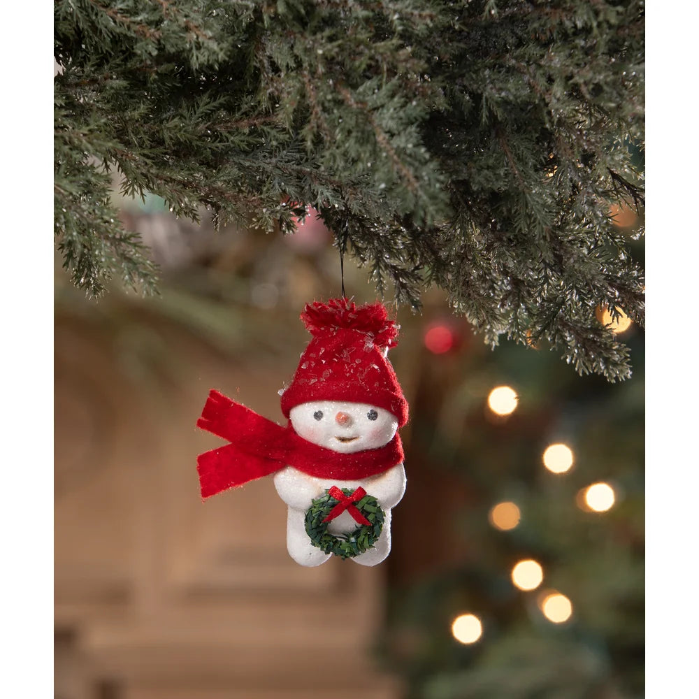 Snowman with Wreath Ornament