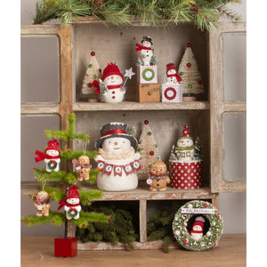 Snowman with Wreath Ornament
