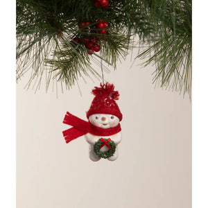 Snowman with Wreath Ornament