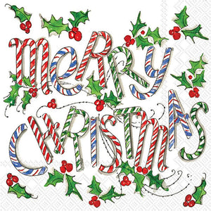 Cane Merry Christmas Cocktail Napkins