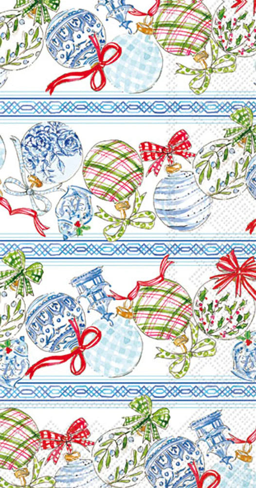 Blue Ornament Guest Napkins