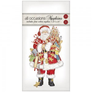 Gingerbread Santa Set of 4 Napkins