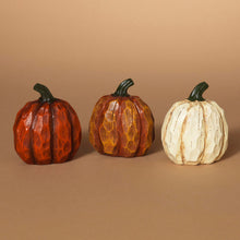 Load image into Gallery viewer, 4&quot; Wood Look Pumpkin
