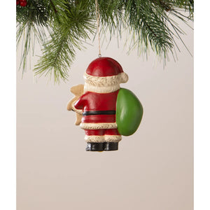 Joy Santa Ornament