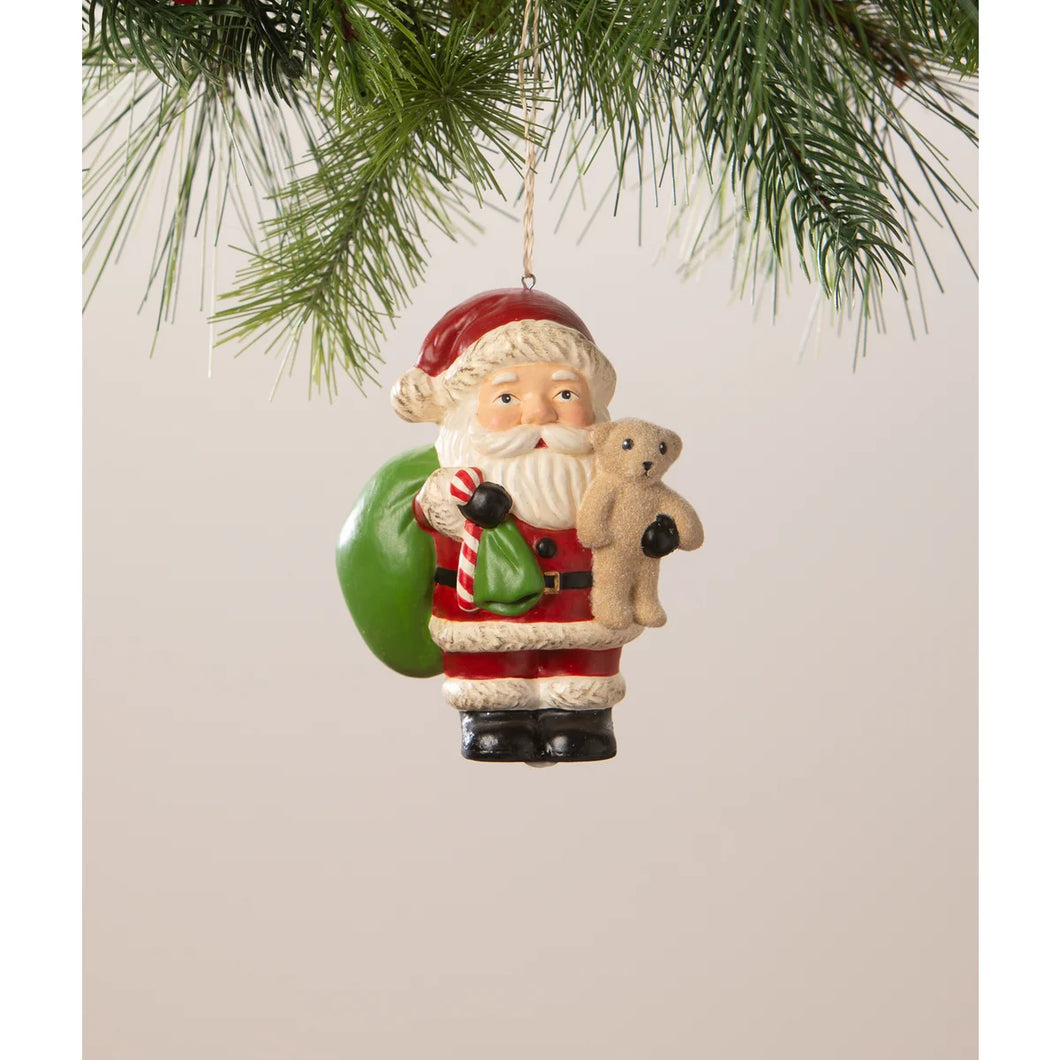 Joy Santa Ornament