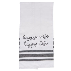 Happy Wife Happy Life Towel