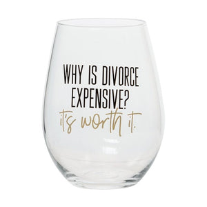 Divorce Wine Glass