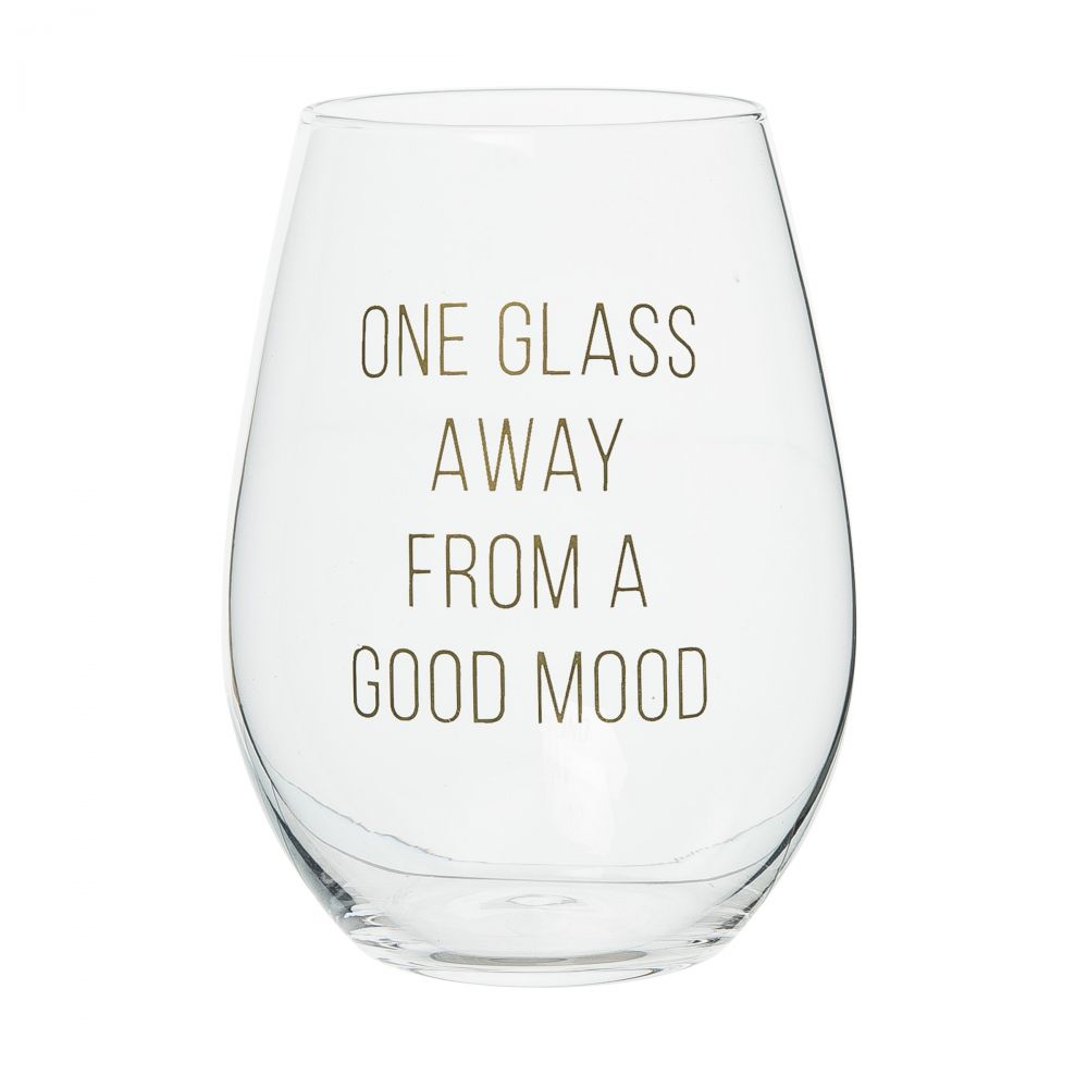 One Glass Away Wine Glass  KH Staging and Design