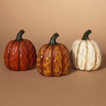 Load image into Gallery viewer, 6.5&quot; Wood Look Pumpkin
