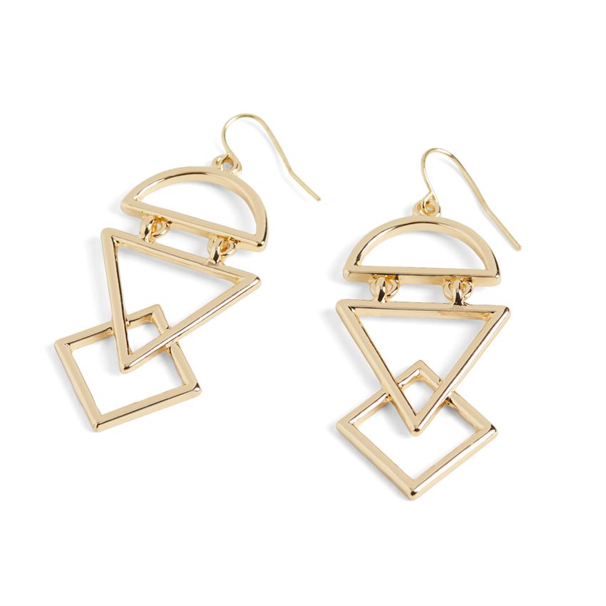 Geometric Earrings Gold