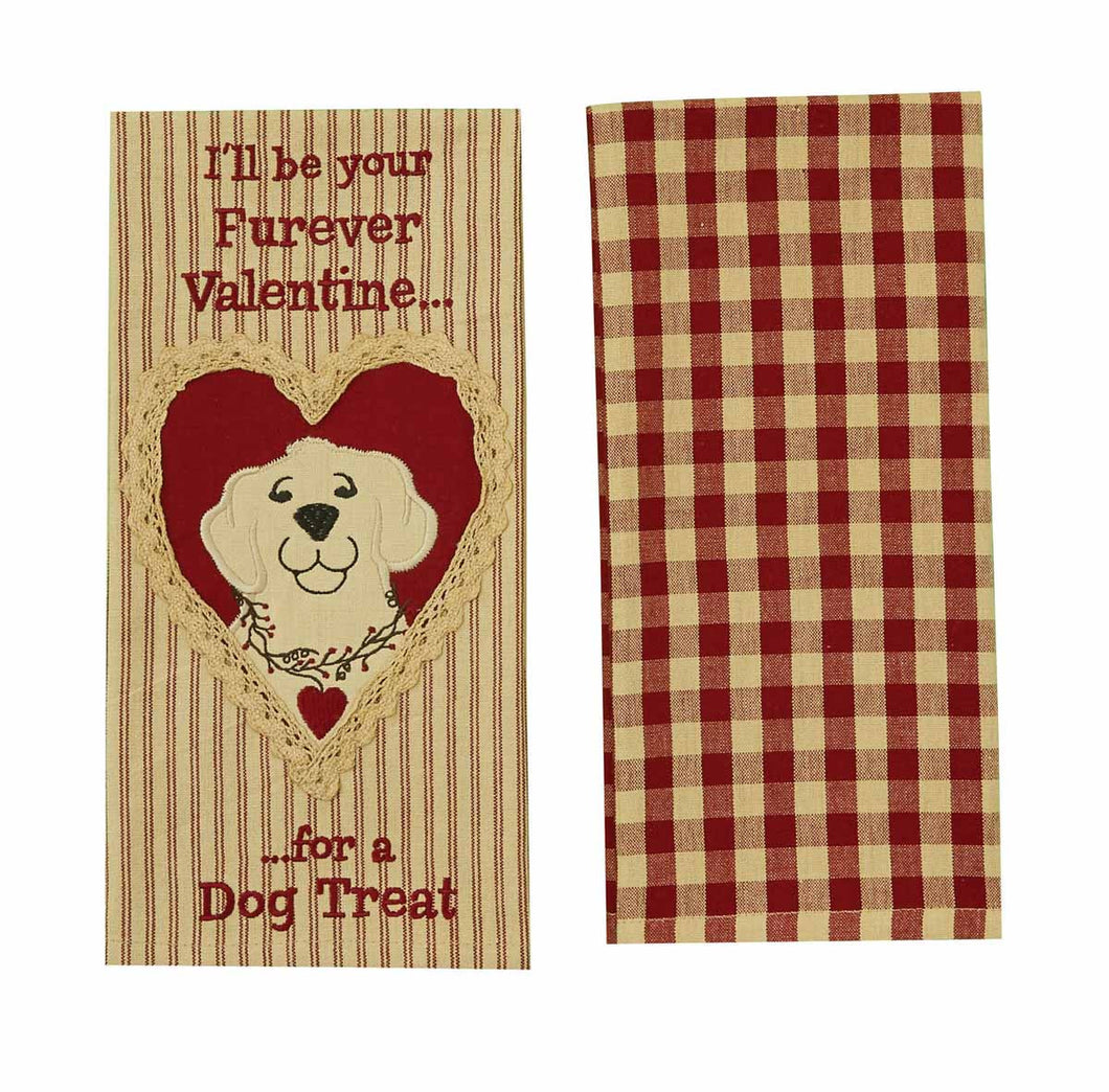 For Dog Treat Valentine Towel