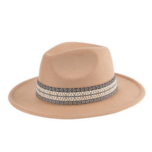 Load image into Gallery viewer, Boho Fedora Hat Taupe
