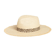 Load image into Gallery viewer, Leopard Fringe Ranch Hat
