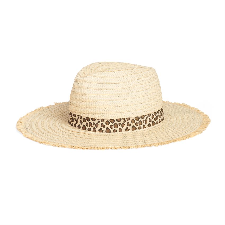Leopard Fringe Ranch Hat