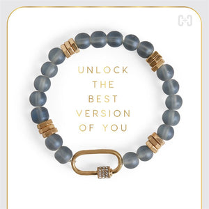 Moonstone Luxe Padlock Bracelet