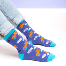 Load image into Gallery viewer, Not Meow-Tivated Socks S/M
