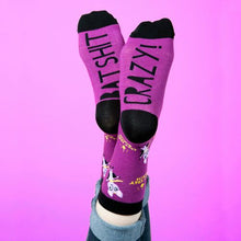 Load image into Gallery viewer, Bat Shit Crazy Socks S/M
