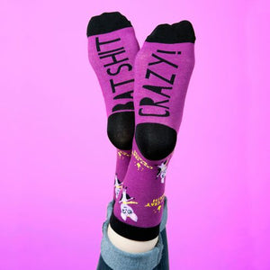 Bat Shit Crazy Socks S/M