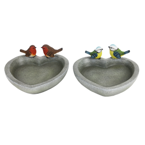 Heart Shaped Bird Bath/Feeder