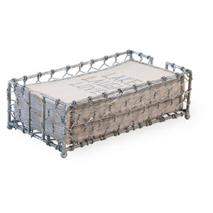 Chicken Wire Guest Silver Caddy