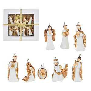 2" Nativity Ornament set