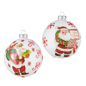 Santa Ball Ornament