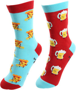 Unisex Pizza and Beer Socks M/L