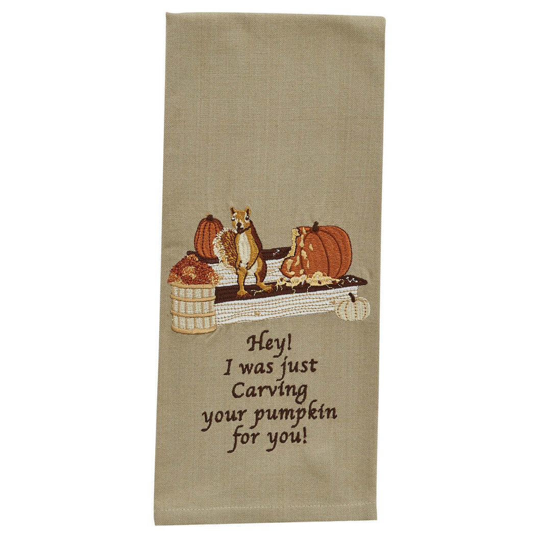 I Carved Your Pumpkin Towel