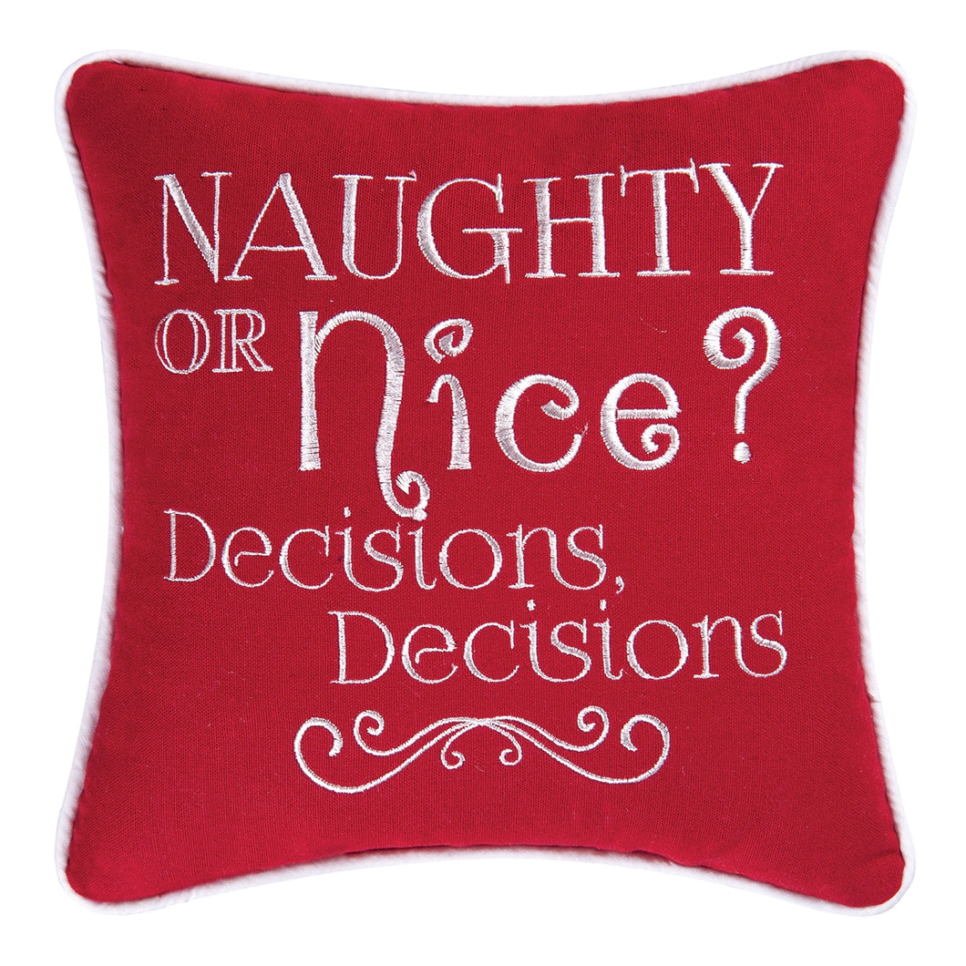 Naughty or Nice Pillow