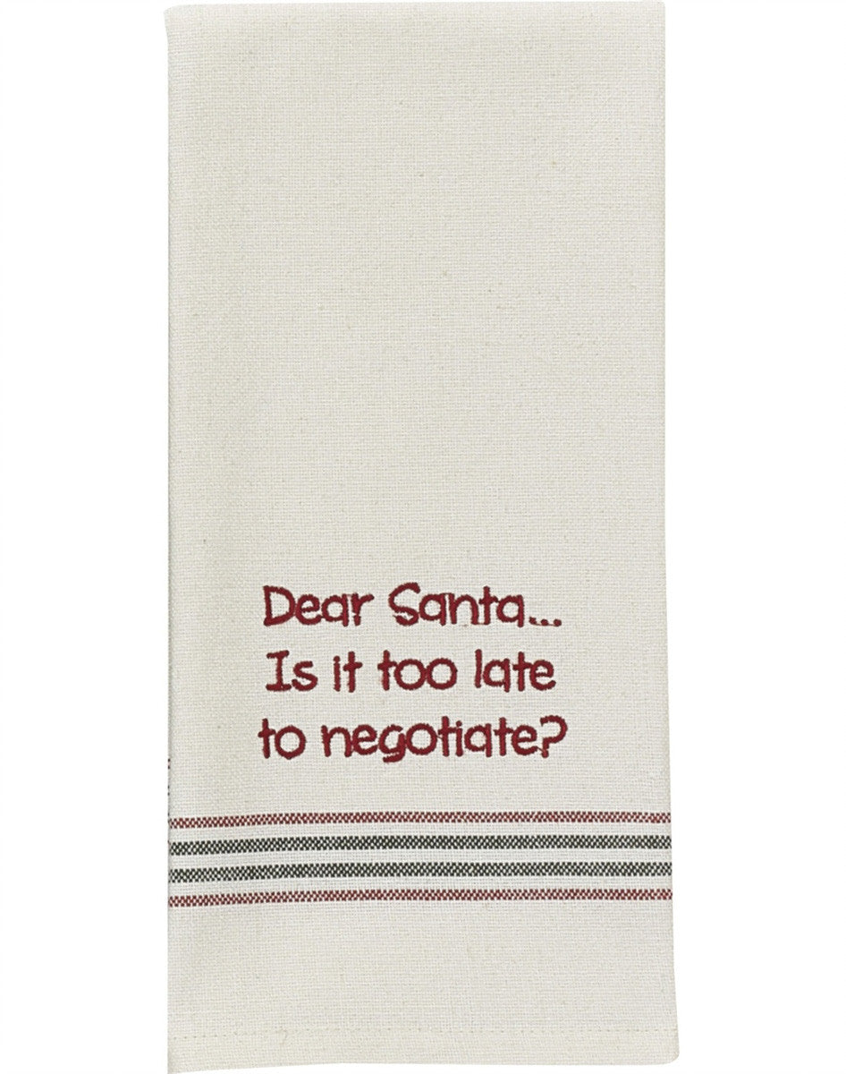 Let's Negotiate Santa Towel
