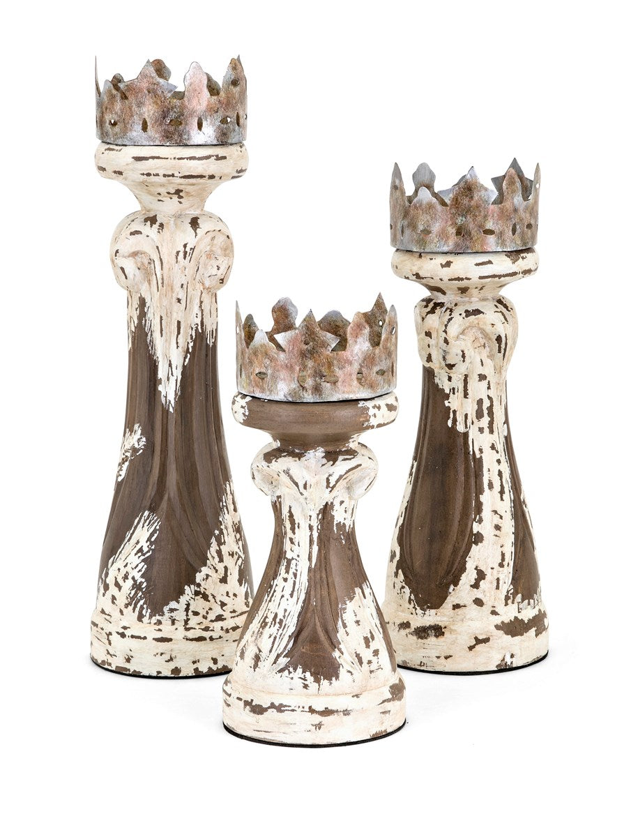 Feliciano Hand Carved Candleholders