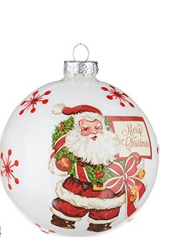 Santa Ball Ornament