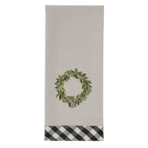 Winter Blessings Wreath Towel