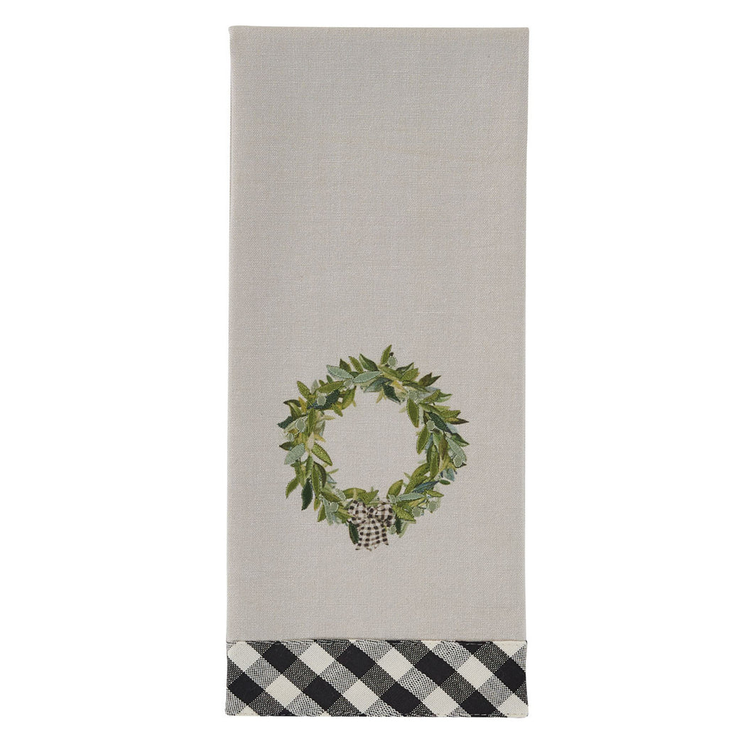 Winter Blessings Wreath Towel