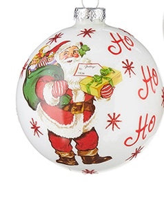 Santa Ball Ornament