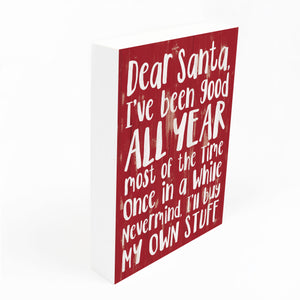 Dear Santa Word Block