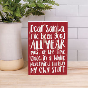 Dear Santa Word Block