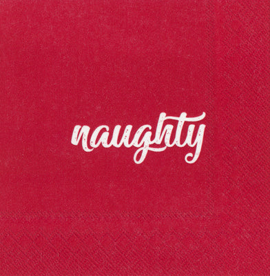 Naughty/Nice Cocktail Napkin