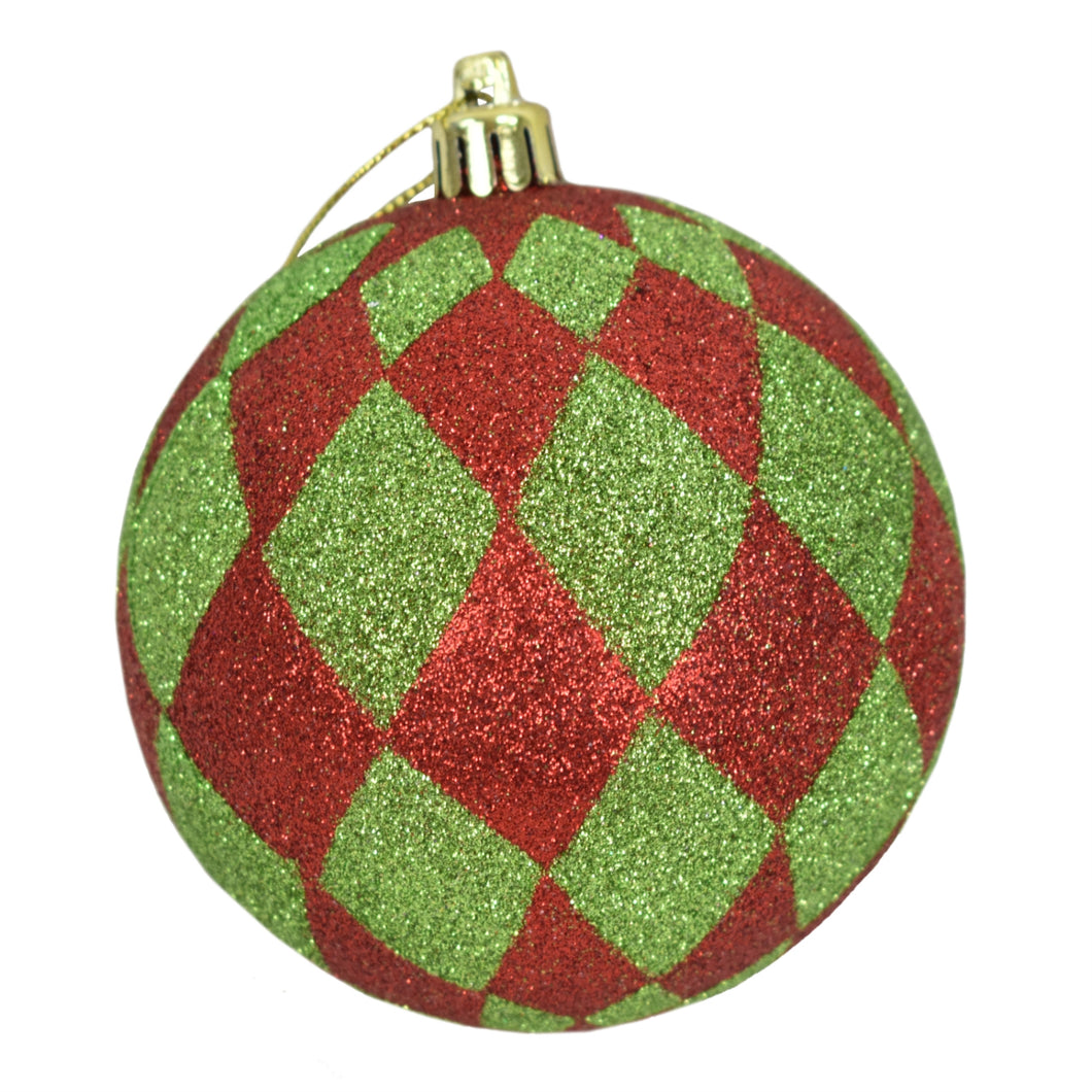 Harlequin Glitter Ornament