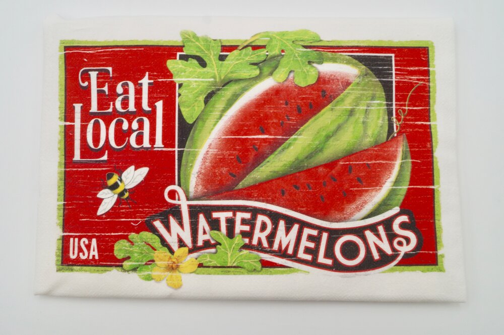Crate Watermelon Flour Sack Towel