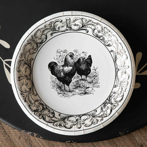 Rooster Dinner Paper Plates 10"