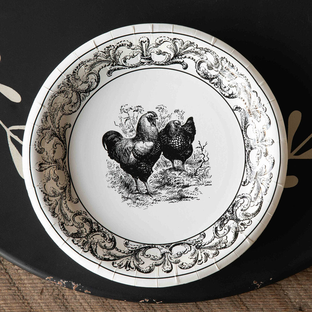 Rooster Dinner Paper Plates 10
