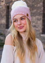 Load image into Gallery viewer, Blush Color Block Knit Hat
